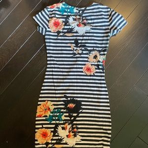 French connection striped tee dress